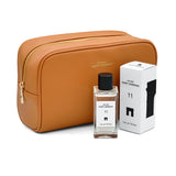 Ensemble �l�gant Grande Trousse de Toilette - SAINT AMAND - CAMEL +Flacon Eau de parfum ATELIERS SAINT GERMAIN N� 11 - 100 ml