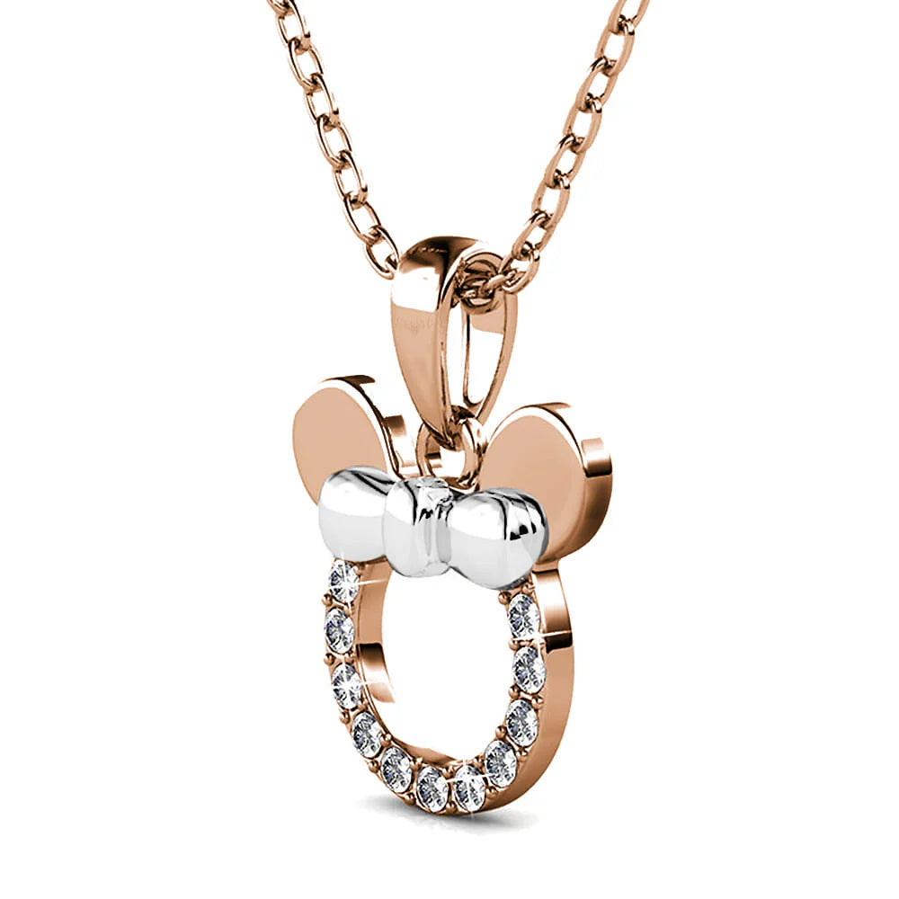 Krystal Couture Minnie Mouse Necklace Embellished with SWAROVSKI Crystals