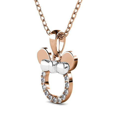 Krystal Couture Minnie Mouse Necklace Embellished with SWAROVSKI Crystals