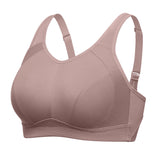 Plus Size High Support Full Coverage Padded Wireless Bra - Mocha