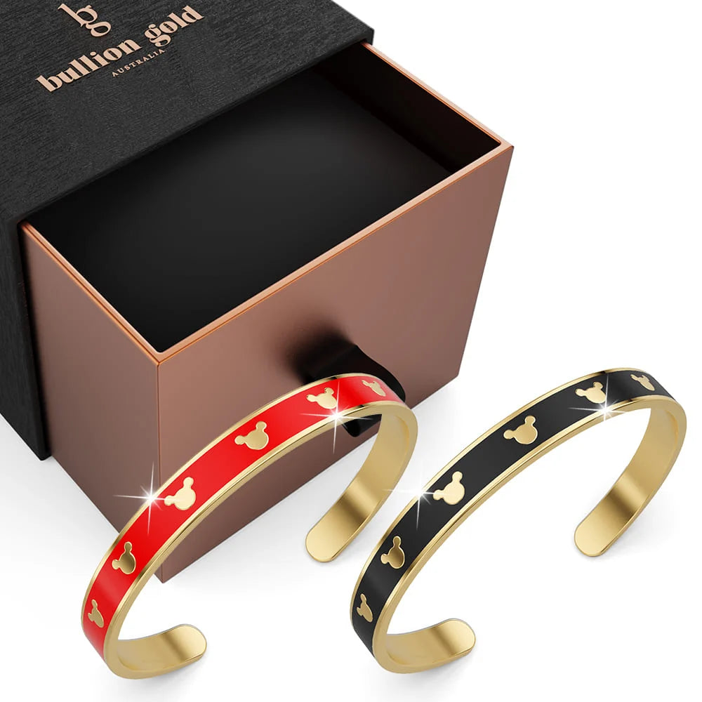 Boxed Beauty with Love Earrings and Bangle Set in White Gold