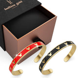 Boxed Beauty with Love Earrings and Bangle Set in White Gold