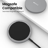 iQuick 15W Fast Charging Magnetic Wireless Aluminum Alloy Phone Charger Pad Charge - Black