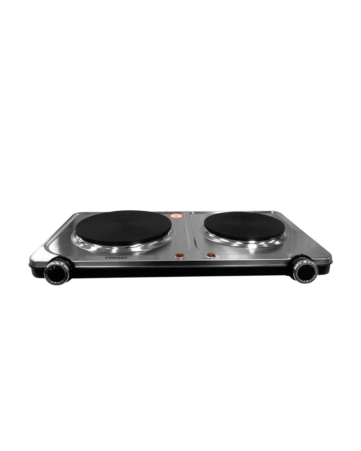 TODO 2250W Twin Hotplate Electric Cooktop Dual Plate Stainless Steel