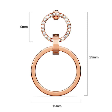 Krystal Couture Orbit of Radiance Earrings Embellished with SWAROVSKI Crystal in Rose Gold