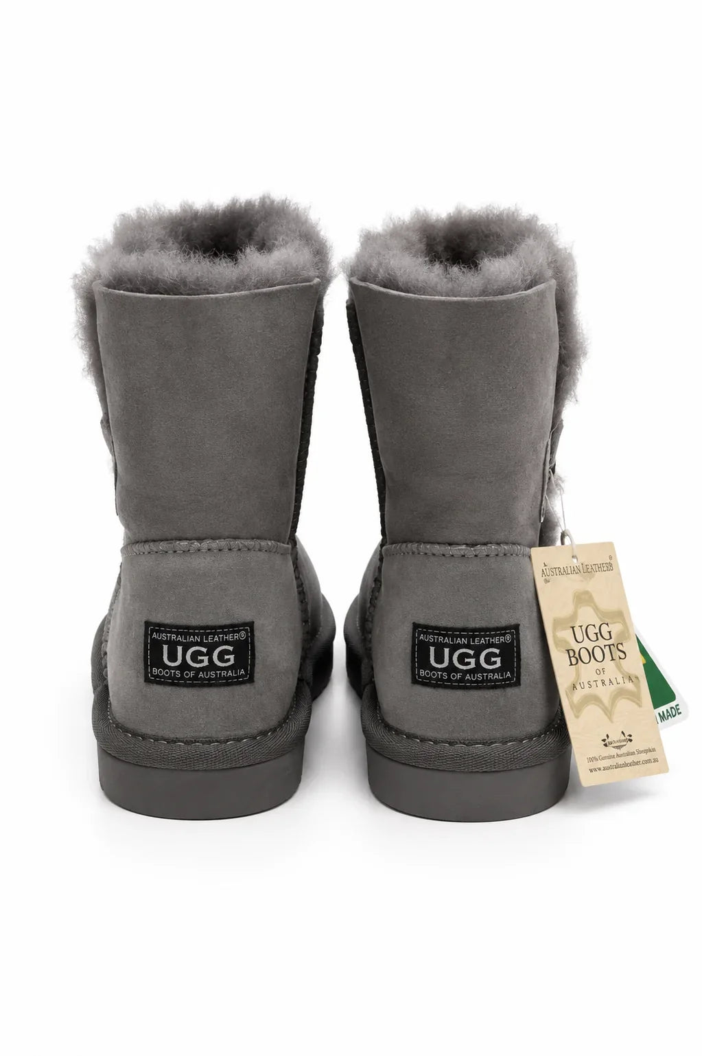 Australian Leather Ugg 1Button Sheepskin - Grey - AU7