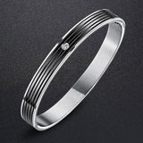 Bullion Gold Ridge Design Bangle 8mm