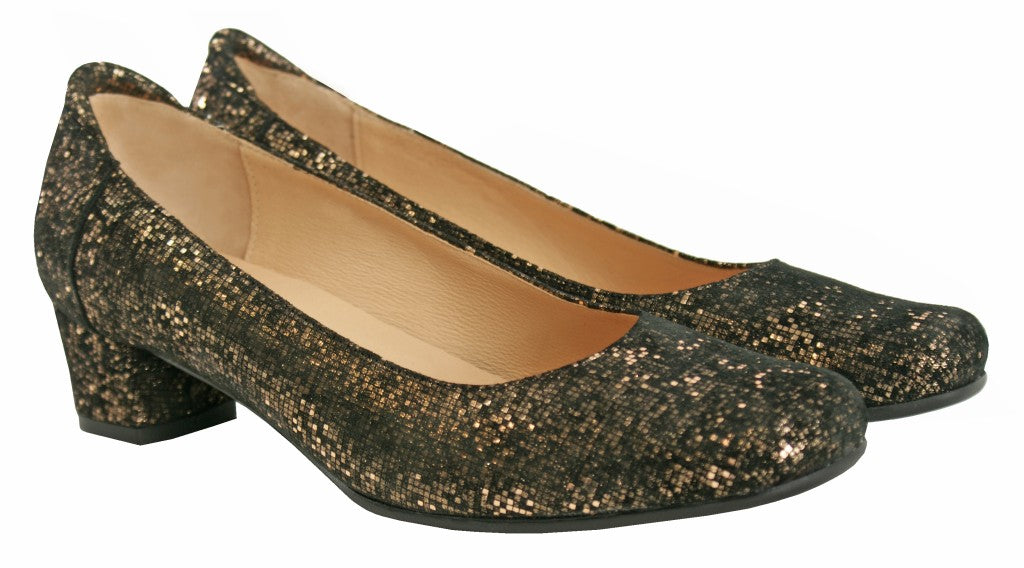 Bosccolo Womens Pumps - Black/Gold