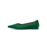 Charlotte Casual Pointed Toe Commuter Flats - Green