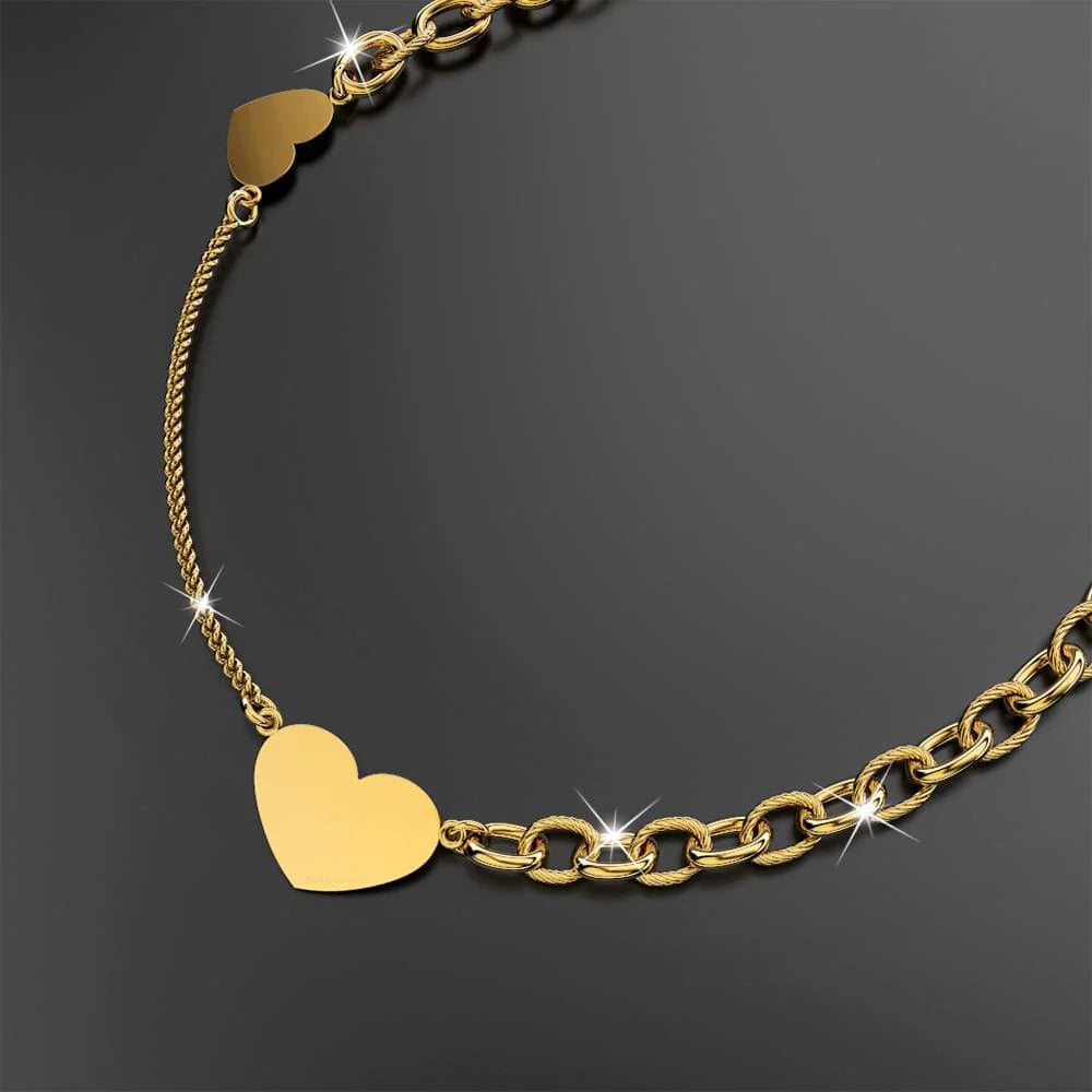 Bullion Gold Share Hearts in Gold Layered Steel Jewellery