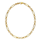 Bullion Gold Roxanne Oval Link Paperclip Chain Gold Necklace