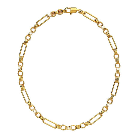 Bullion Gold Roxanne Oval Link Paperclip Chain Gold Necklace