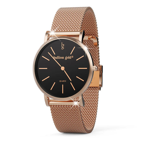 Bullion Gold Bullion Gold Timeless Dream Watch - Rose Gold and Black