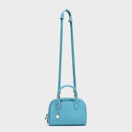 TOGO Leather Mini Bowling Top-Handle Bag - Blue