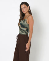 Madison The Label Monte Top - Dawn Print