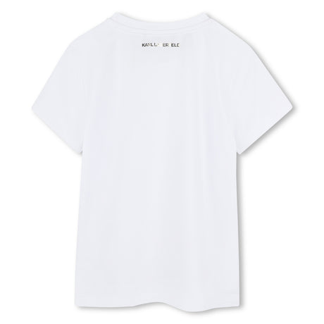Karl Lagerfeld Girls Cafe Terrase D3 Short Sleeves Tee-Shirt - White
