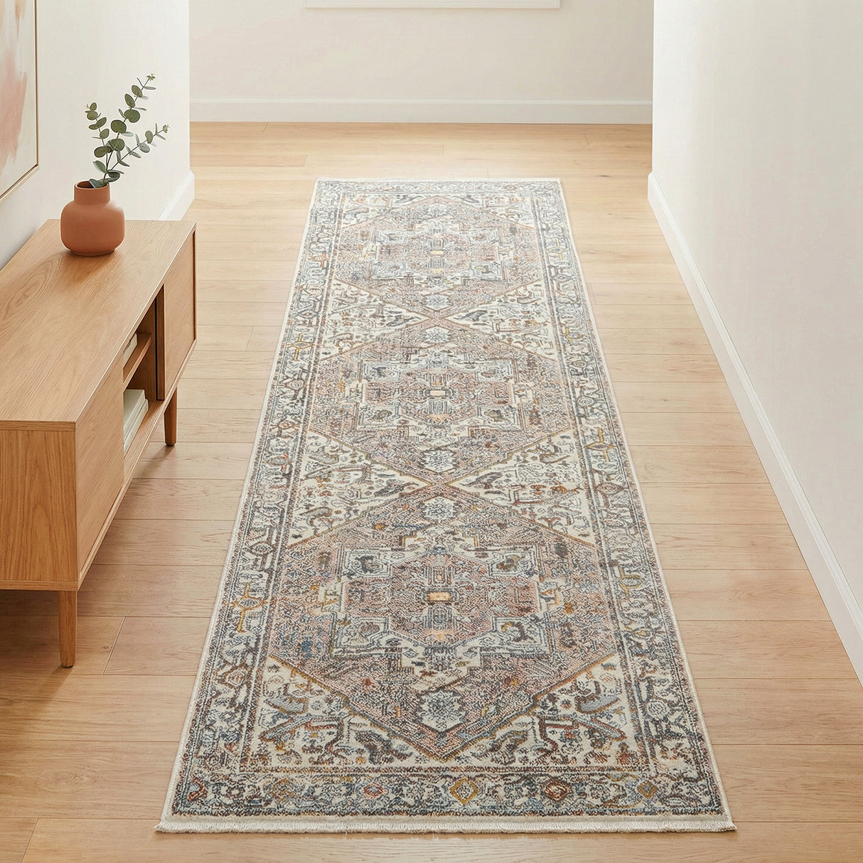 Heriz Mushroom Runner Rug