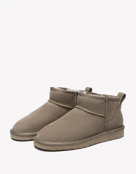 Julia Cow Suede Boots in Dark Brown