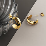 Bullion Gold Solid Textured Earrings in Gold
