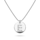 Bullion Gold Initials Fabulous Alphabet Letter Necklace White Gold Layered Steel Jewellery