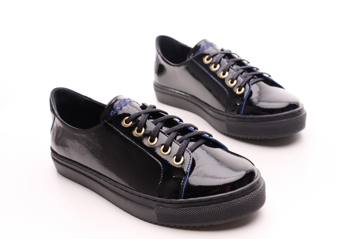 Bosccolo Womens Sneakers - Black+Blue