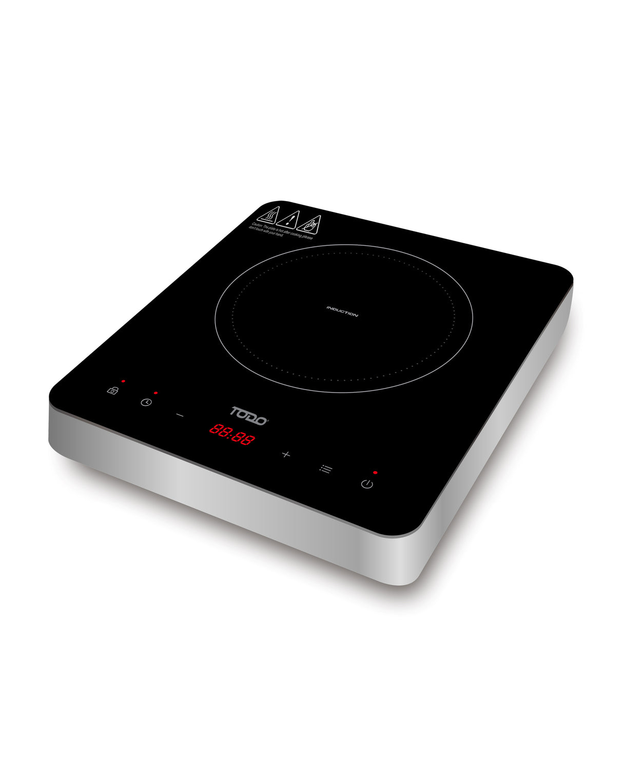 TODO 2000W Induction Electric Cooktop Hotplate Tempered Crystal Glass Touch Control