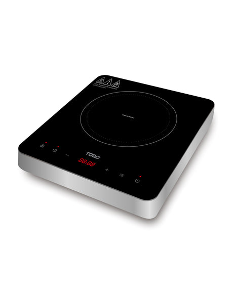 TODO 2000W Induction Electric Cooktop Hotplate Tempered Crystal Glass Touch Control