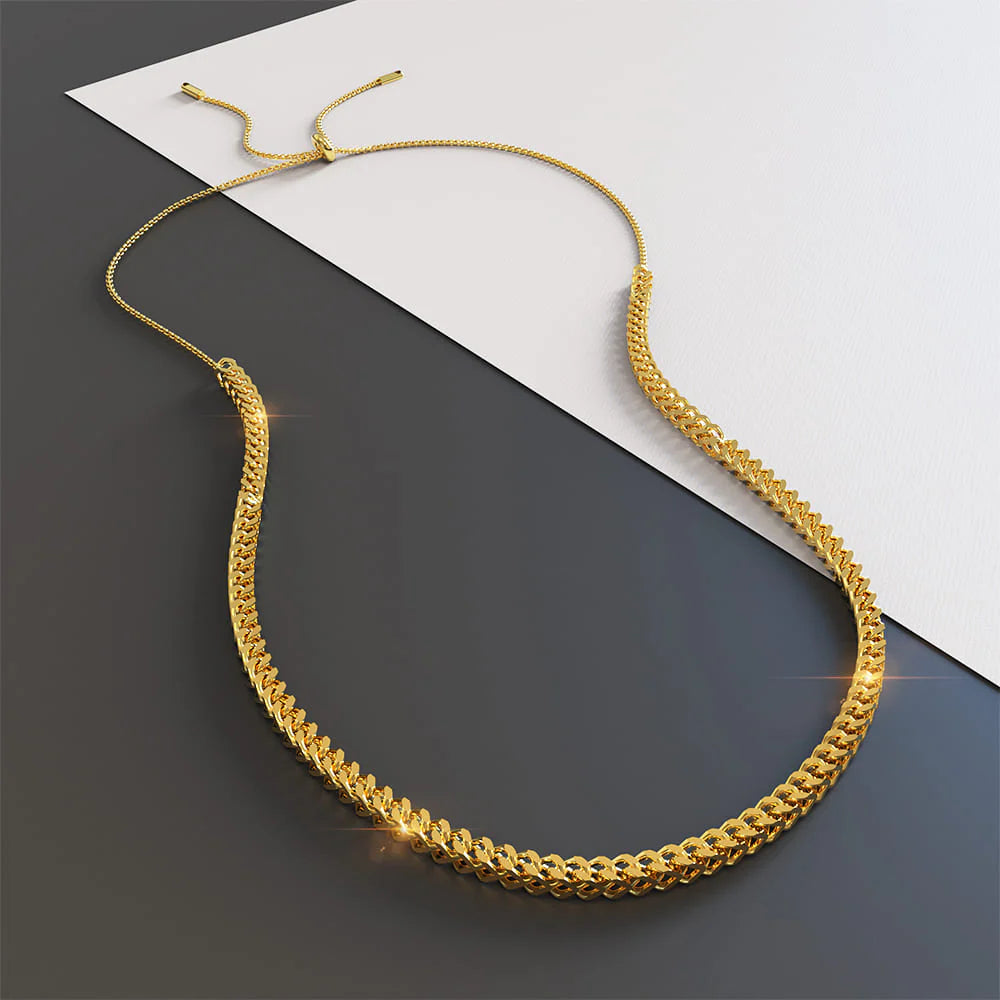 Bullion Gold Janet Corsetted Chain Necklace