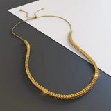 Bullion Gold Janet Corsetted Chain Necklace