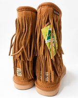 Australian Leather Ugg Double Fringe Short - Chestnut - AU4