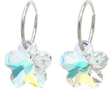 Solid 925 Sterling Silver AB Sleepers Embellished with Swarovski¬¨√Ü Crystals