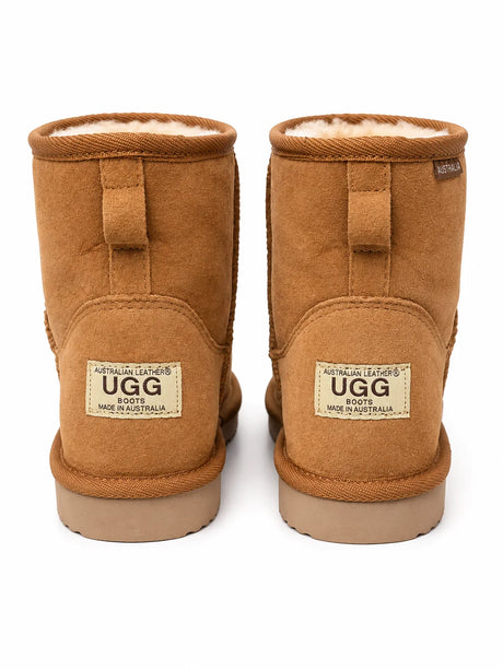 Australian Leather Ugg Mini Uggs - Chestnut - AU10