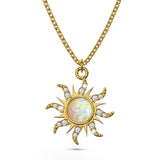 Bullion Gold Celestial Opal Sun Necklace