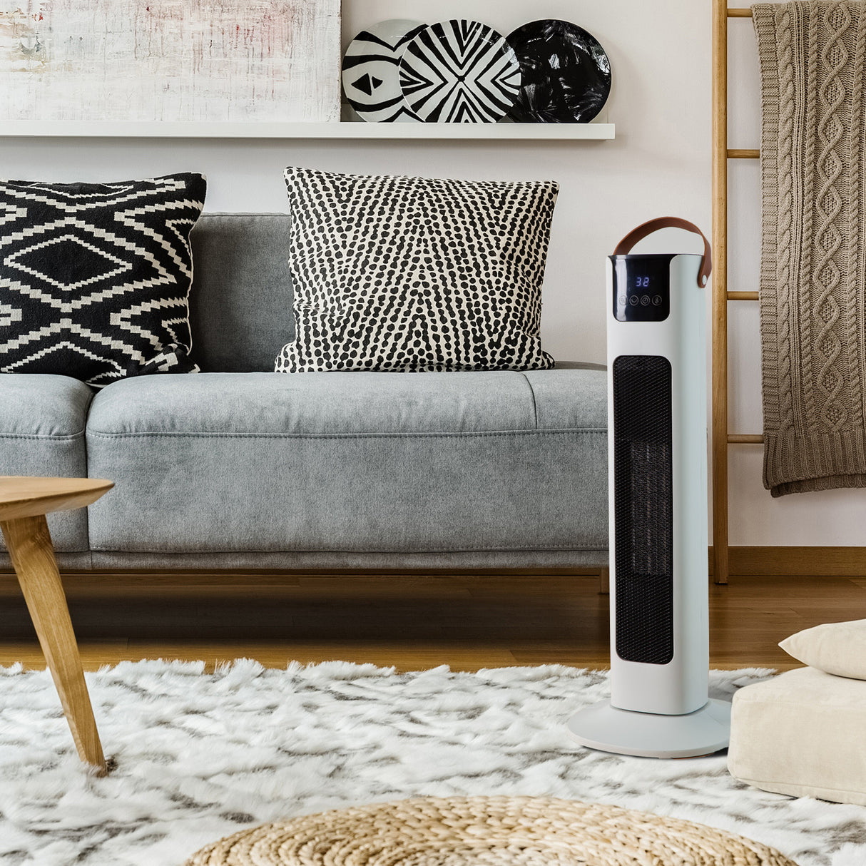 Pursonic Touch Screen Tower Heater - White