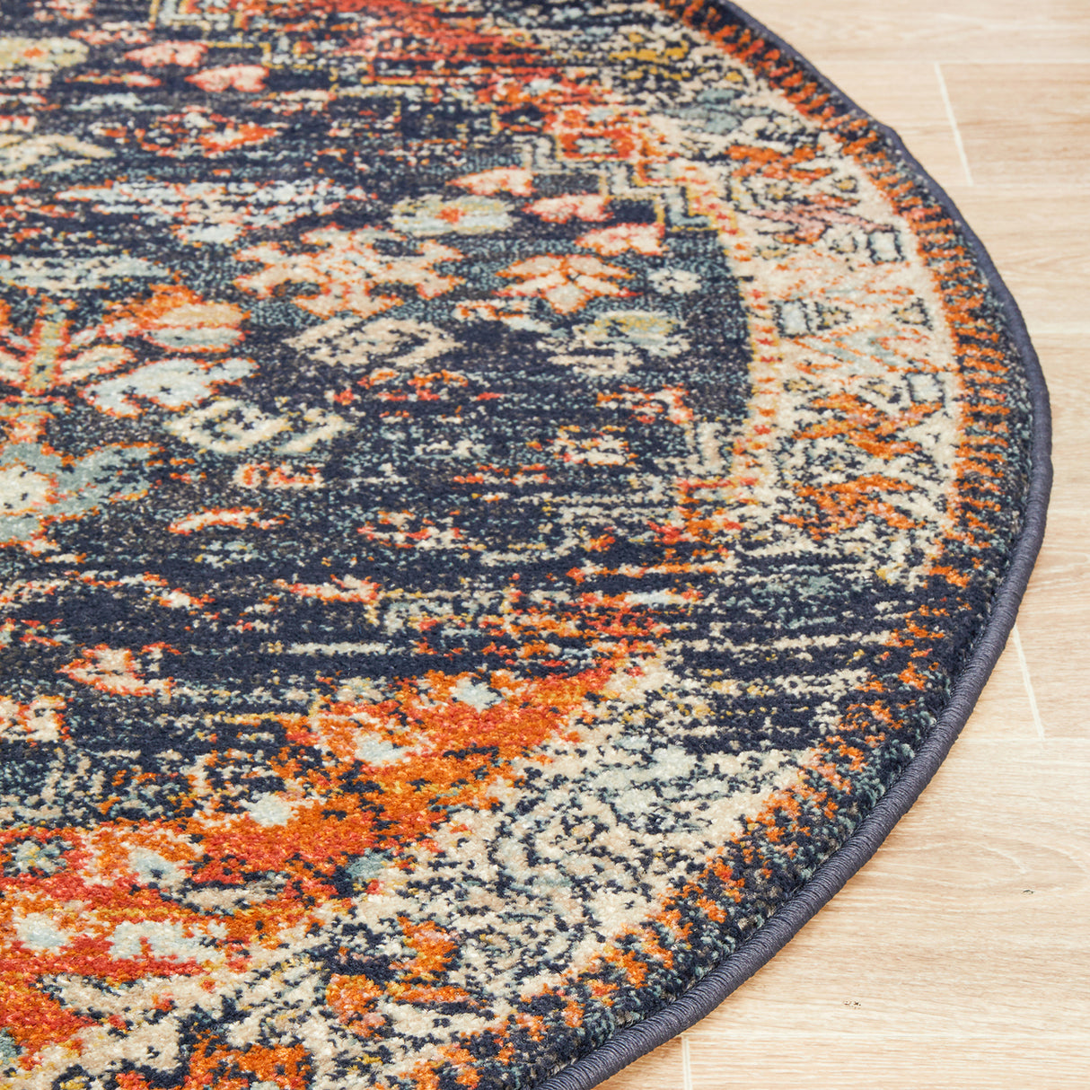 Legacy 854 Navy Round Rug