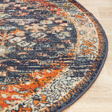 Legacy 854 Navy Round Rug