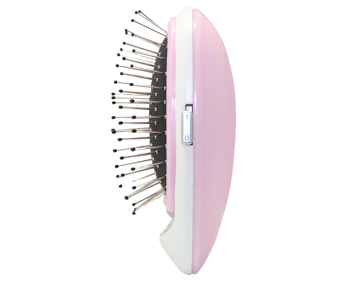 TODO Ionic Styling Hair Brush Straight Smooth Silky Hair Stainless Steel Bristle Pink