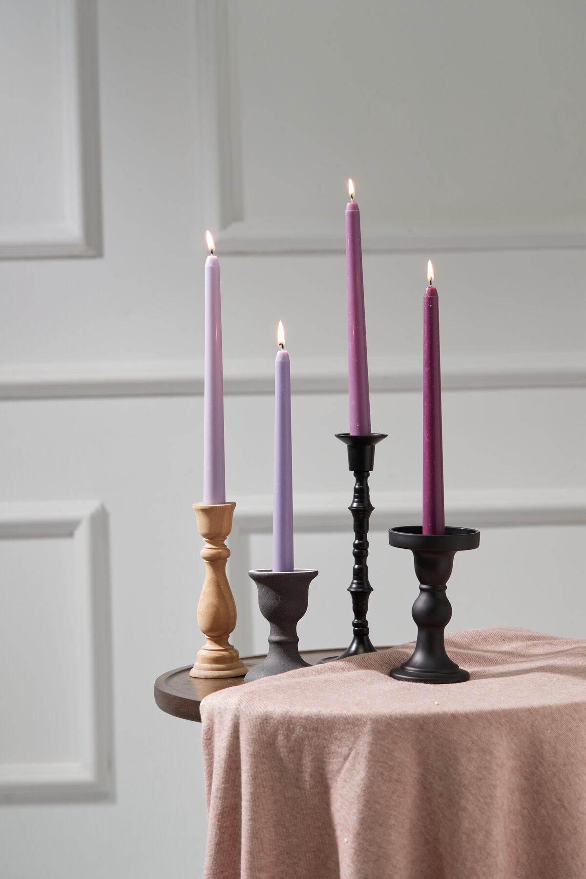 Tea & Rain Ombre Taper Candles