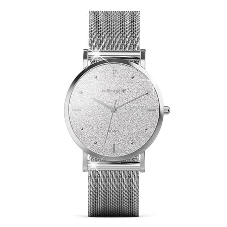 Boxed Bullion Gold Seamless Dial and Bangle Set  in White Gold