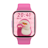 Bluetooth Kids Smart Watch 1.69" Screen Children Monitor Temperature Heart Rate Sleep BLE 5.0 - Pink