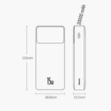 Baseus Bipow Power Bank 20000mAh 15W Digital LED Display USB Type-C Type-A - Black