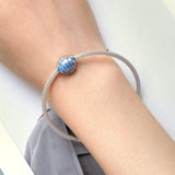 Solid 925 Signature Silver Azure Seashell Charm