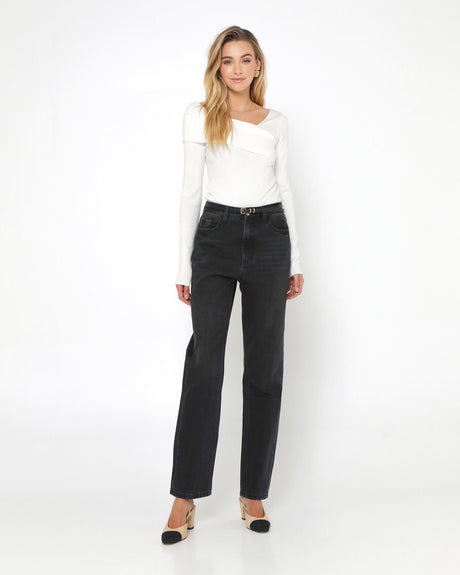 Madison The Label Petra Knit Top - White