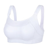 Comfortable High Impact No Bounce Workout Bra - White
