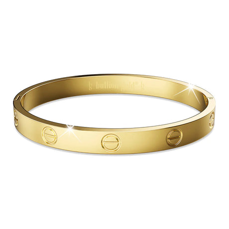 Bullion Gold Carmello Stainless Steel Bangle in Gold - 64mm