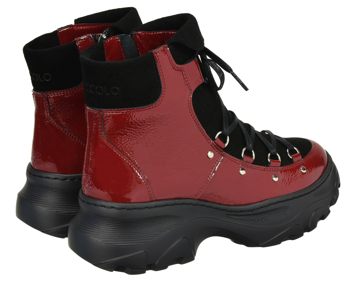 Bosccolo Womens Boots - Black/Red