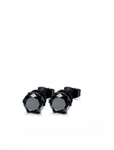 Stephen Oliver Black Plated Cz Stud Earrings