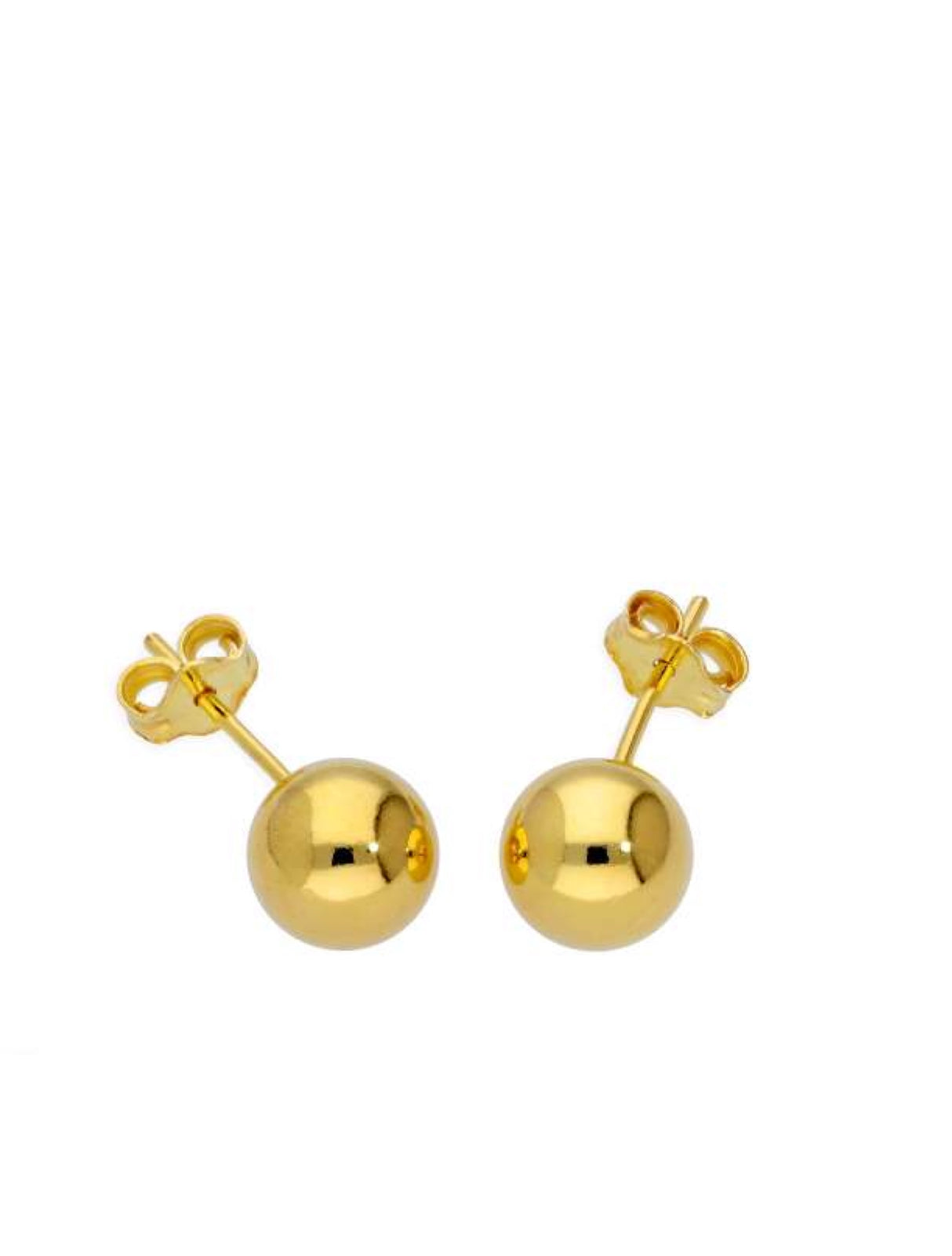 Liv Oliver 18K Gold Plished Ball Stud Earrings