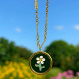 Bullion Gold Verdant Floral Necklace in Gold