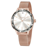 Boxed of Krystal Couture Mineral Glass Watch with Earrings Embellished with Crystals from SWAROVSKI® Set in Rose Gold